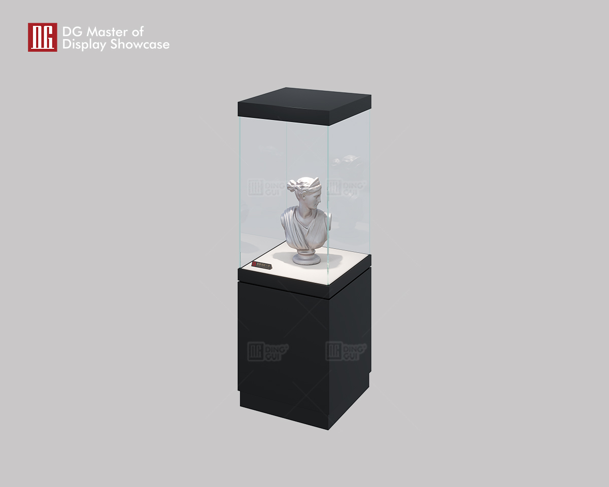 DG black high-end upright custom museum display showcase 9