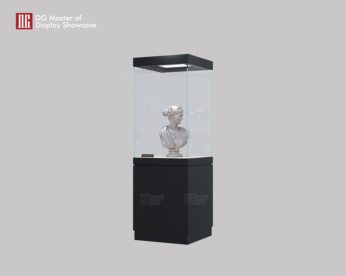 DG black high-end upright custom museum display showcase 8
