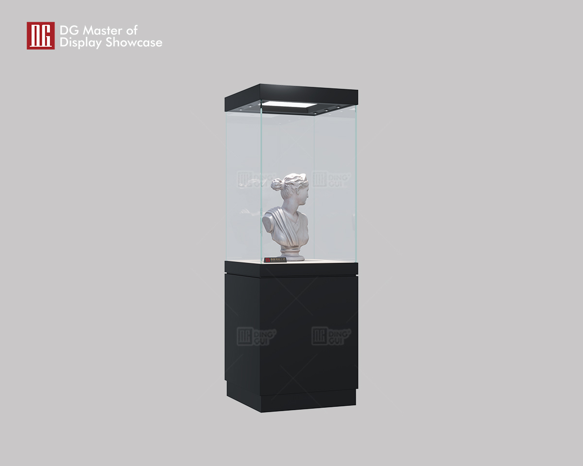 DG black high-end upright custom museum display showcase 7
