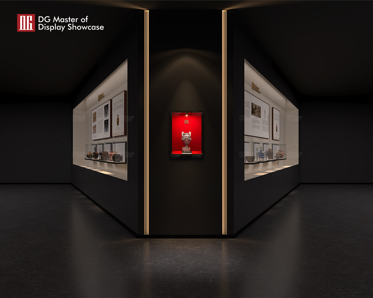 DG Master of Display Showcase Latest Museum Built-in Wall Showcase 10