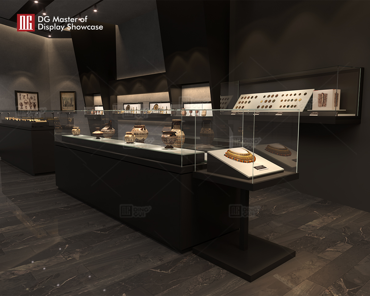 DG's New Design Square Frameless Museum Display Showcase 10
