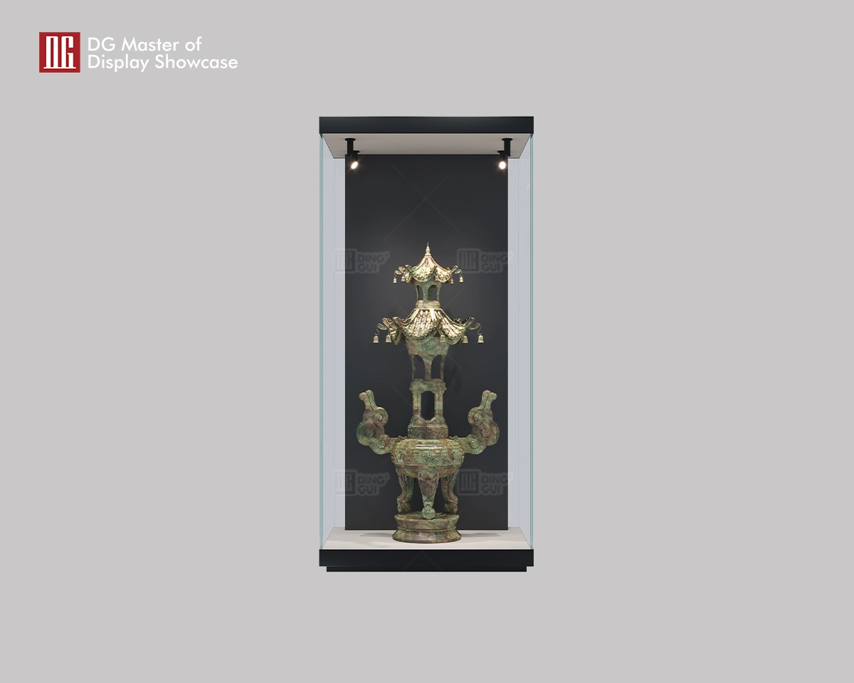 DG customized new design museum vertical display cabinet 1