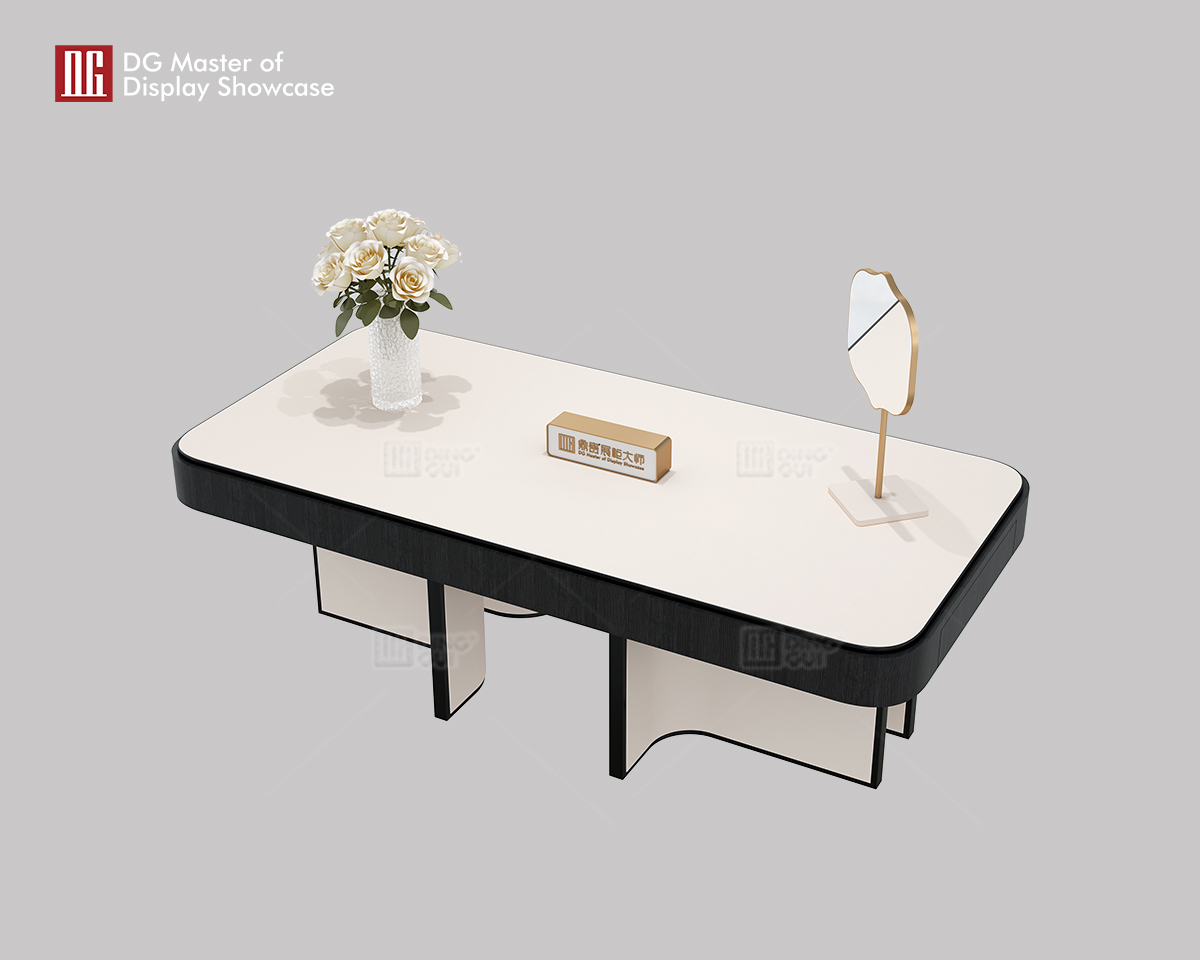 DG Display Showcase new off-white leather VIP side table experience table 9