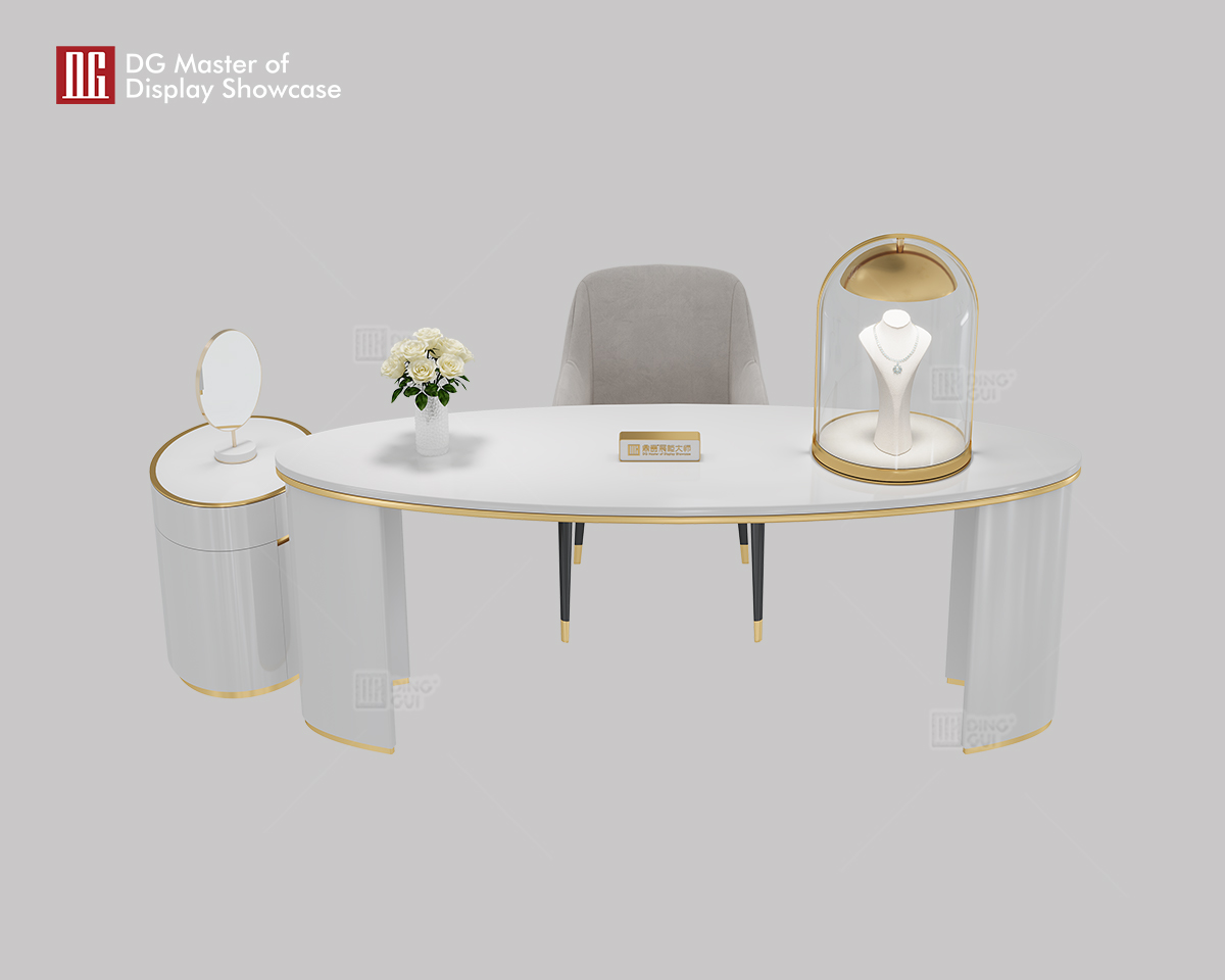 DG Display Showcase Nydesignet Multifunktionelt Smykkeur Display Skab Forhandlingsbord 9