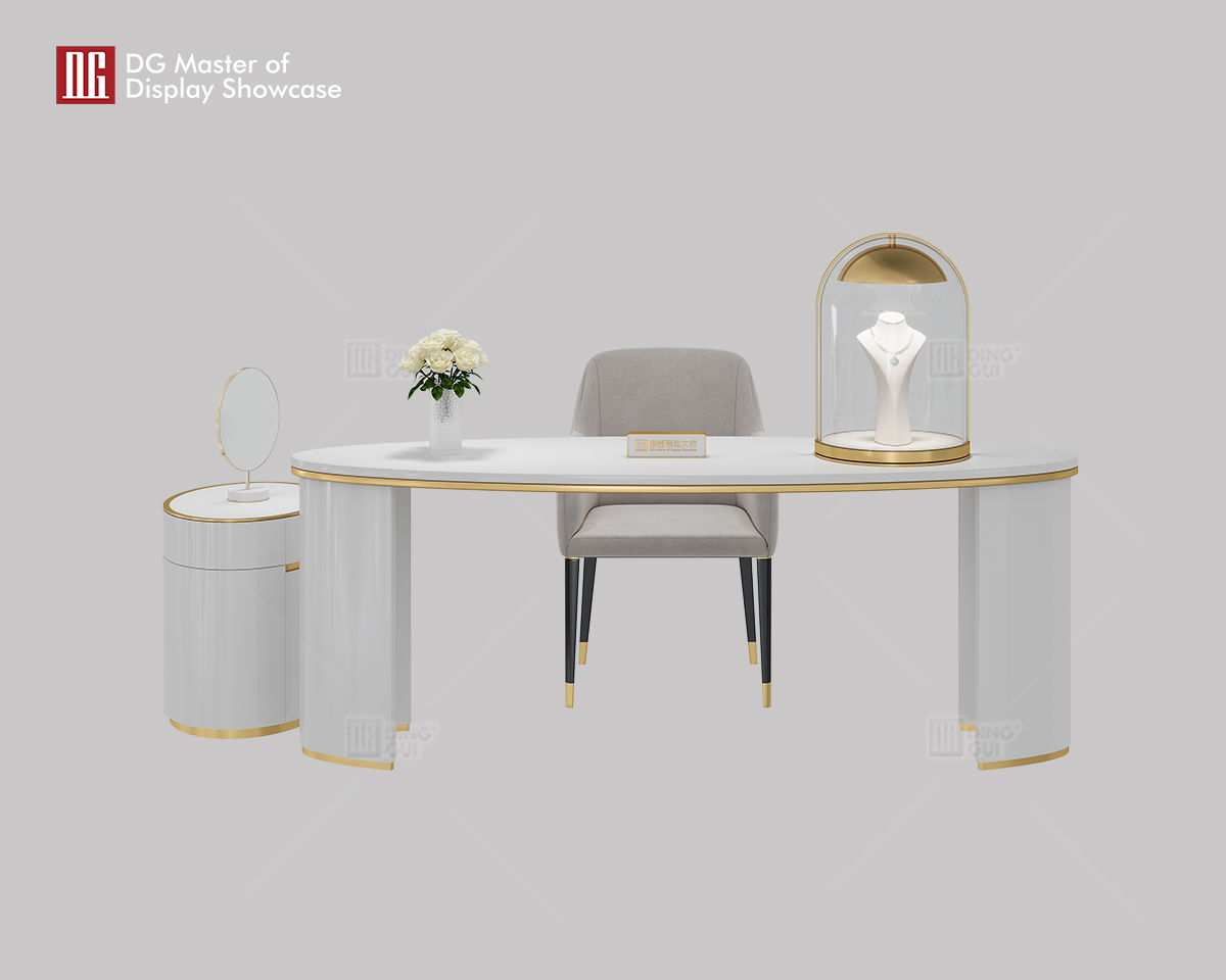 DG Display Showcase Nydesignet Multifunktionelt Smykkeur Display Skab Forhandlingsbord 6