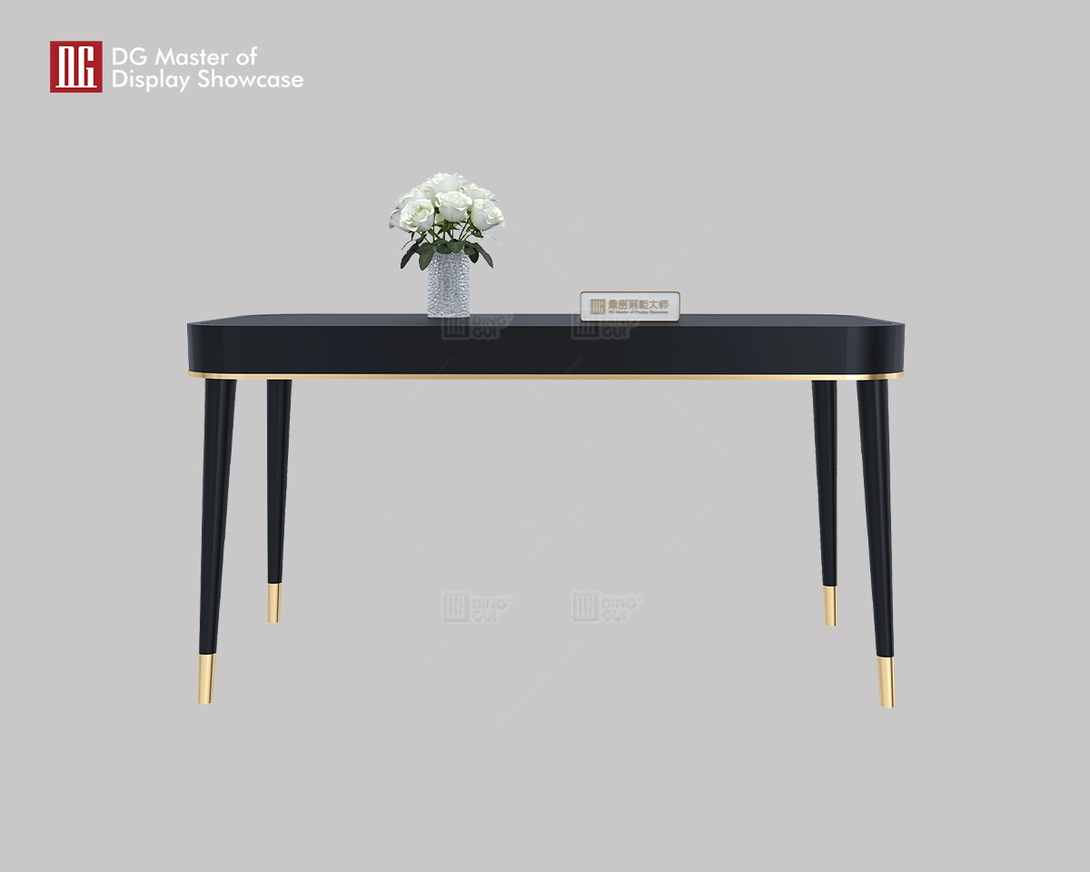 DG's Latest Design Minimalist Black Baking Paint Jewelry and Watch Negotiation Table 1