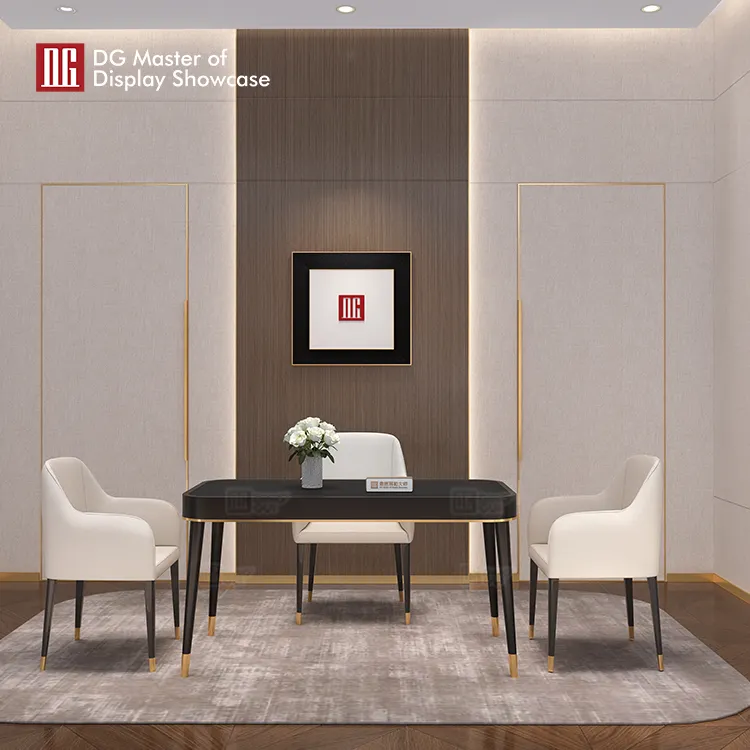 High-End Black Baking Paint Jewelry & Watch Negotiation Table 5