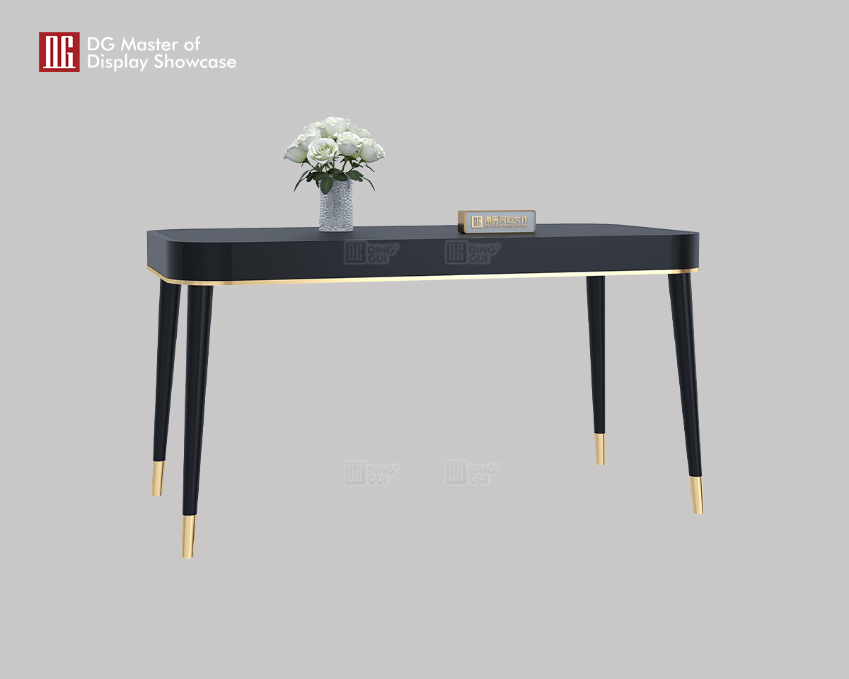 DG's Latest Design Minimalist Black Baking Paint Jewelry and Watch Negotiation Table 7