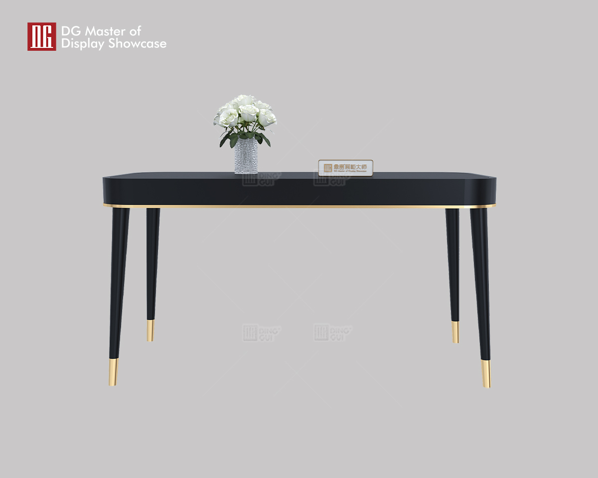 DG's Latest Design Minimalist Black Baking Paint Jewelry and Watch Negotiation Table 6