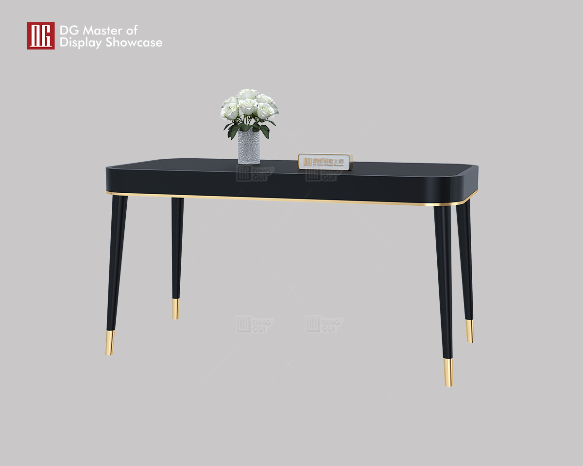 DG's Latest Design Minimalist Black Baking Paint Jewelry and Watch Negotiation Table 8