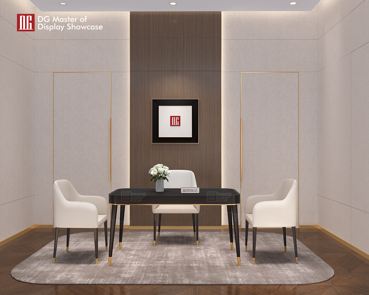 DG's Latest Design Minimalist Black Baking Paint Jewelry and Watch Negotiation Table 10