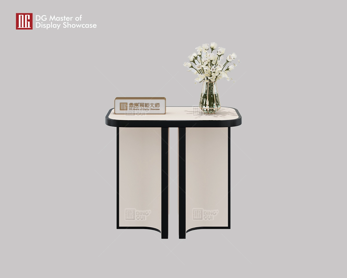 DG Display Showcase new off-white leather VIP low side table 1