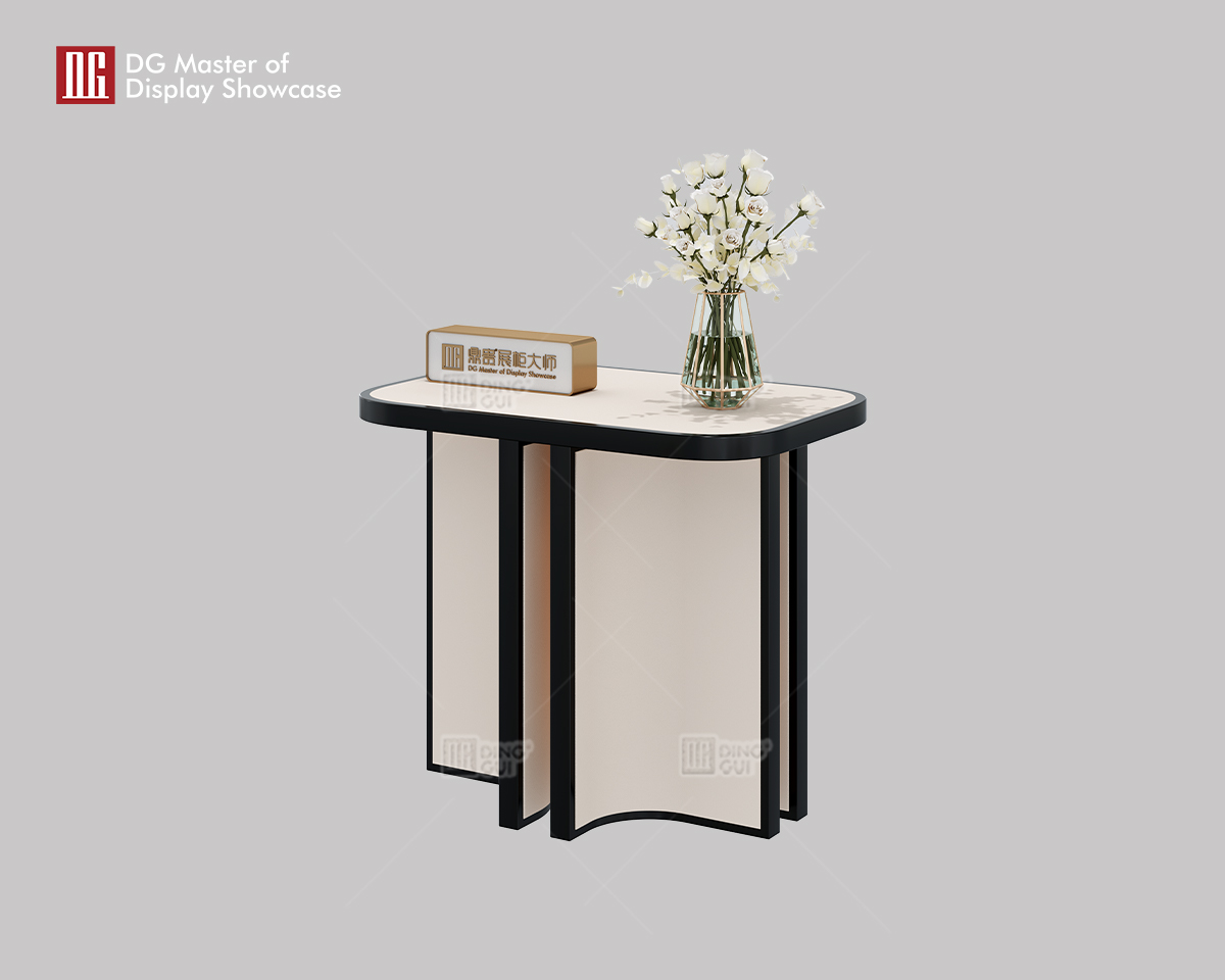 DG Display Showcase new off-white leather VIP low side table 8