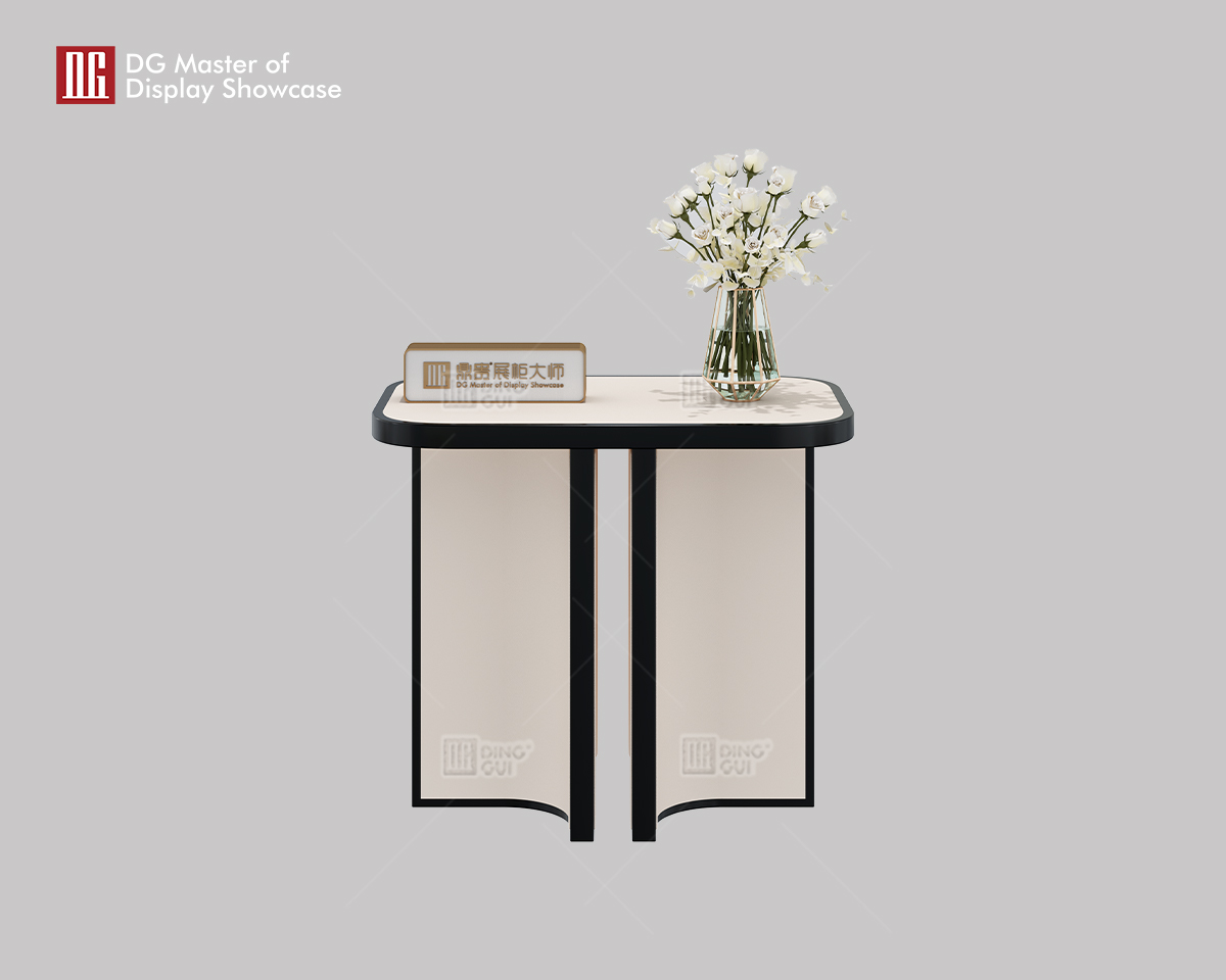 DG Display Showcase new off-white leather VIP low side table 6