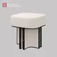 Luxury Jewelry Experience Stool: Beige Leather & Black Steel 3