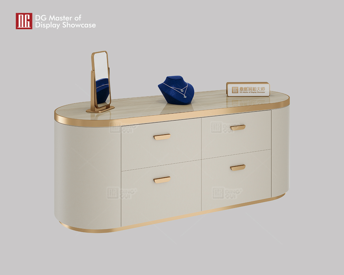 ΓΔ υψηλής ποιότητας πολυτελή μοντέρνα κοσμήματα ρολόι μαρμάρινο πάγκο βιτρίνας 7