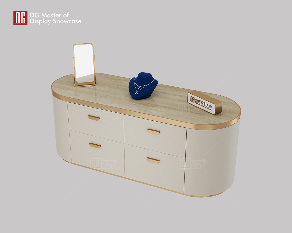 ΓΔ υψηλής ποιότητας πολυτελή μοντέρνα κοσμήματα ρολόι μαρμάρινο πάγκο βιτρίνας 9