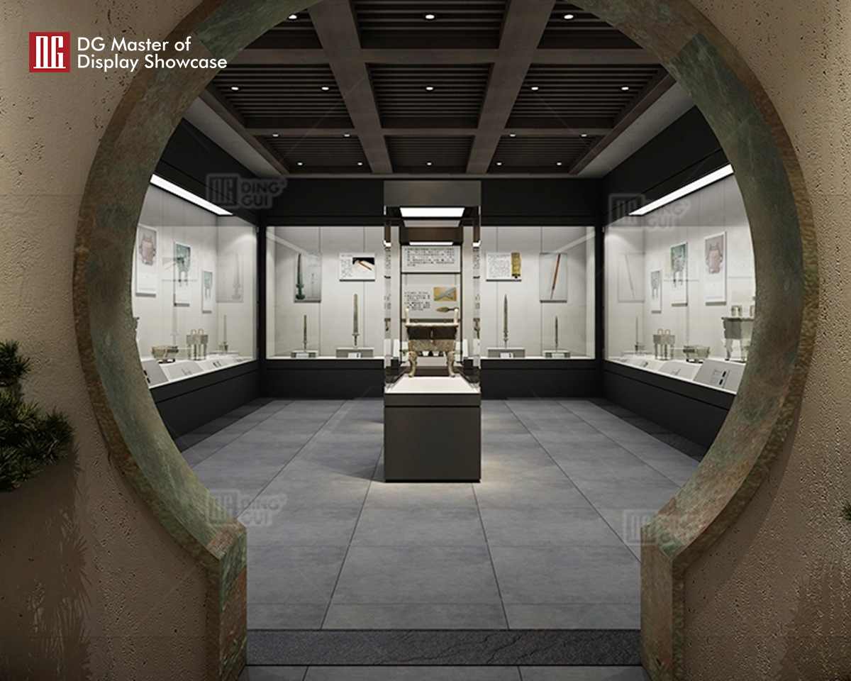 خزانة عرض متحف احترافية من DG Showcase تصميم خزانة عرض متحفية خزانة عرض جدار متحف 9