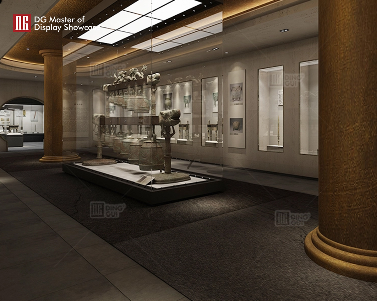 خزانة عرض متحف احترافية من DG Showcase تصميم خزانة عرض متحفية خزانة عرض جدار متحف 8