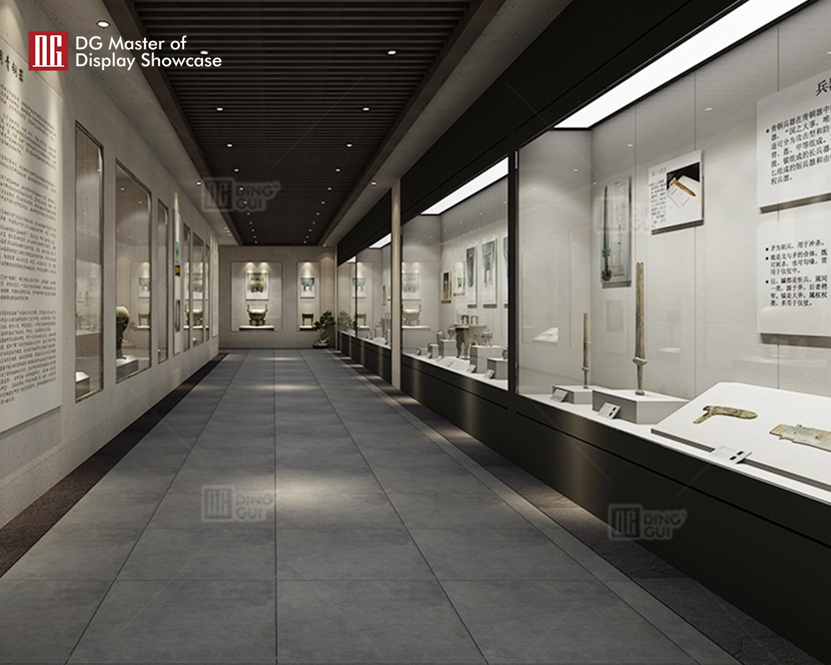 خزانة عرض متحف احترافية من DG Showcase تصميم خزانة عرض متحفية خزانة عرض جدار متحف 10