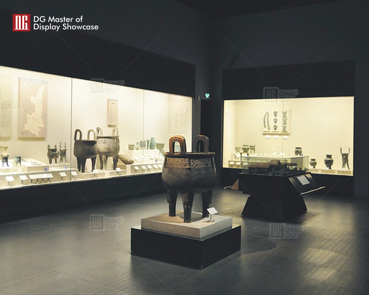 DG Showcase museum antigong salamin display showcase free standing cabinet vintage na disenyo 7