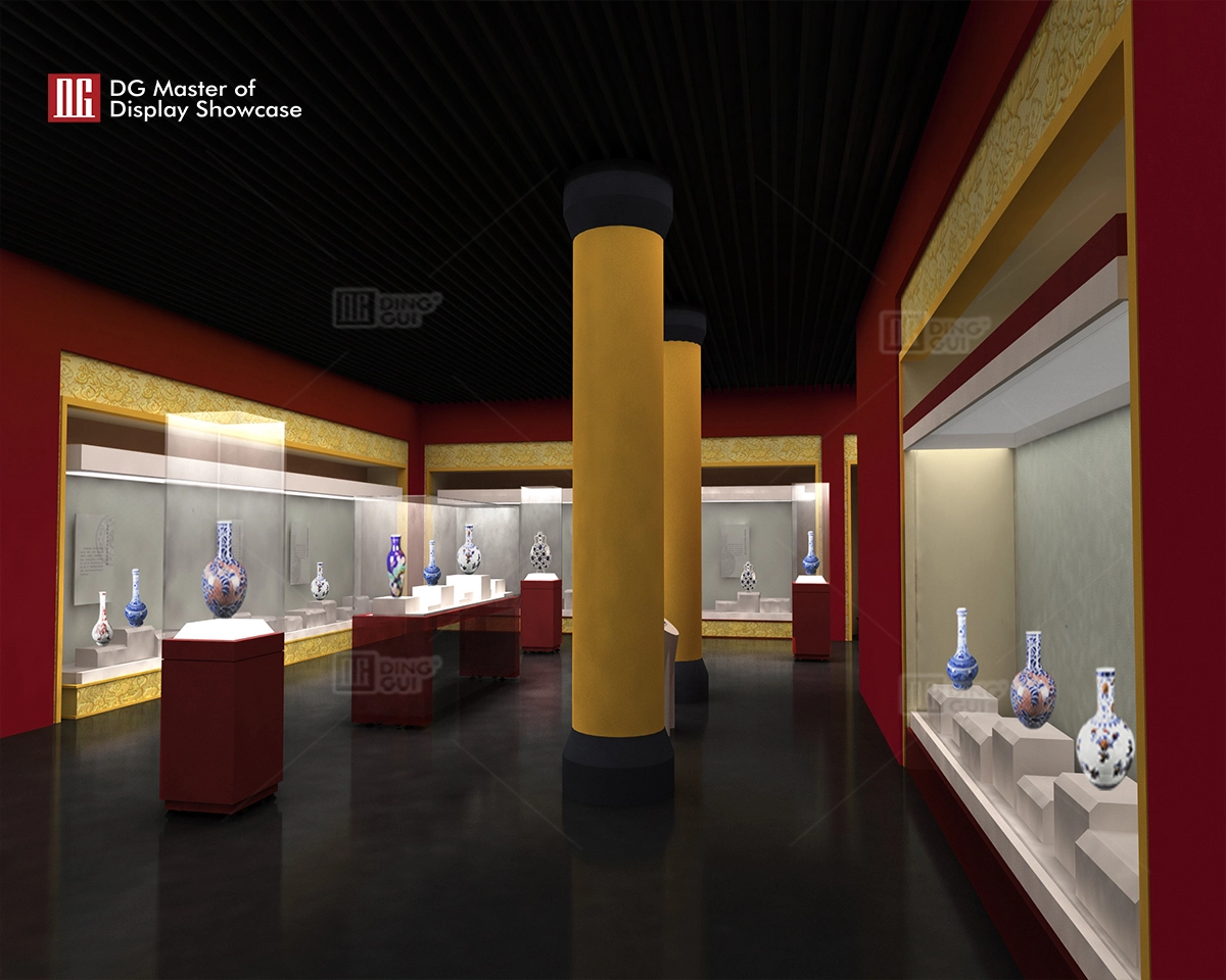 Prezentácia DG, veľká múzejná vitrína, nábytok, skriňa 1