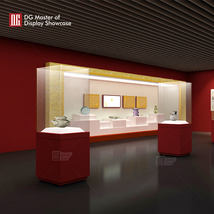 Custom museum showcase cabinet for museum Manufacturer | DG Display Showcase 7