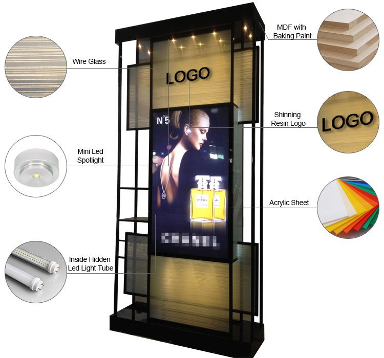 Custom makeup display case supplier Manufacturer | DG Display Showcase 10