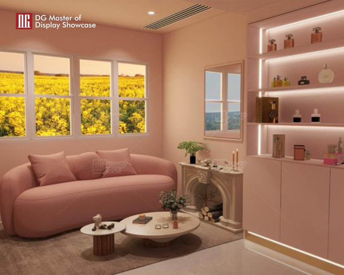 DG Showcase brugerdefineret luksus parfumebutik design med møbler fra Kina 10