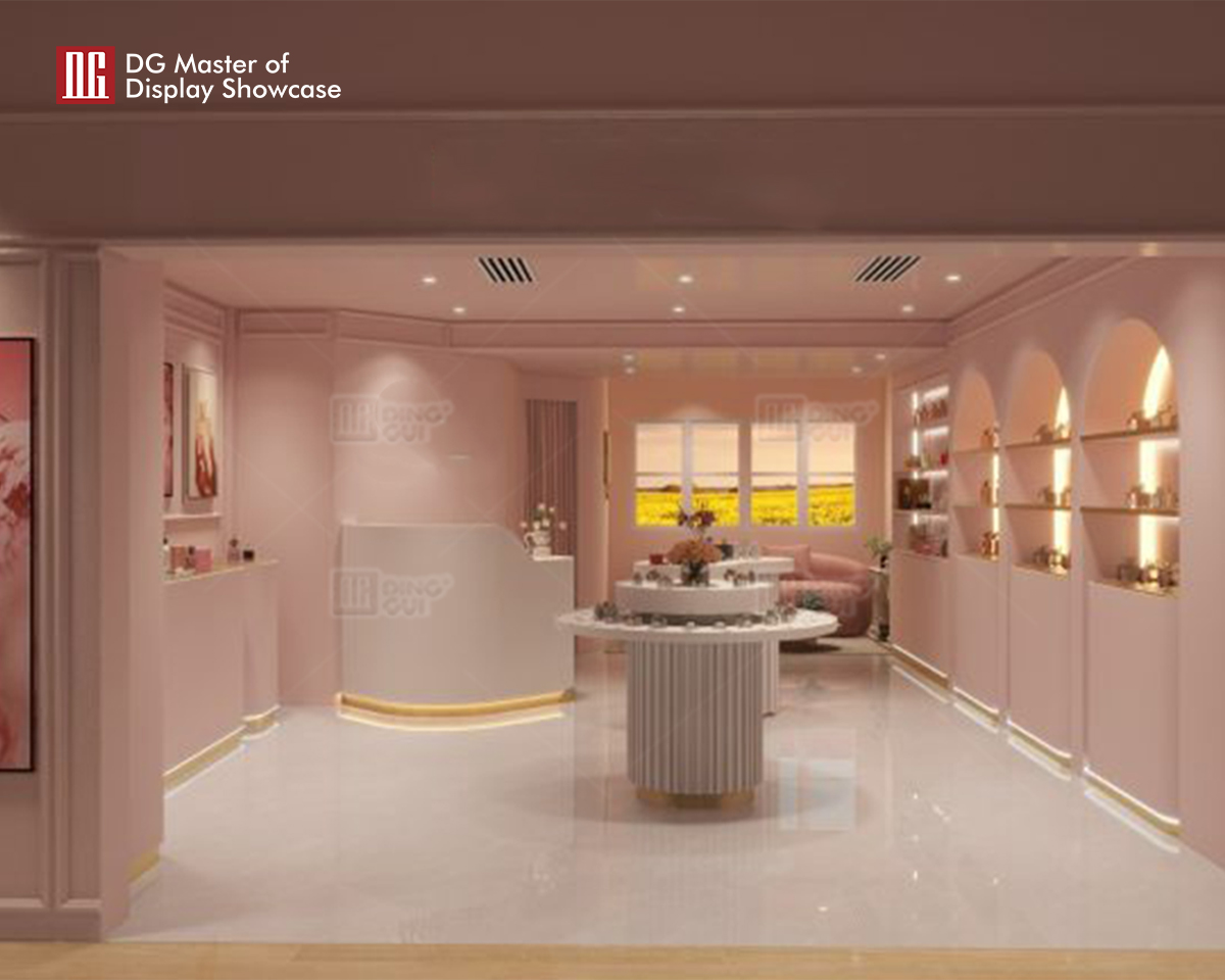 DG Showcase brugerdefineret luksus parfumebutik design med møbler fra Kina 6