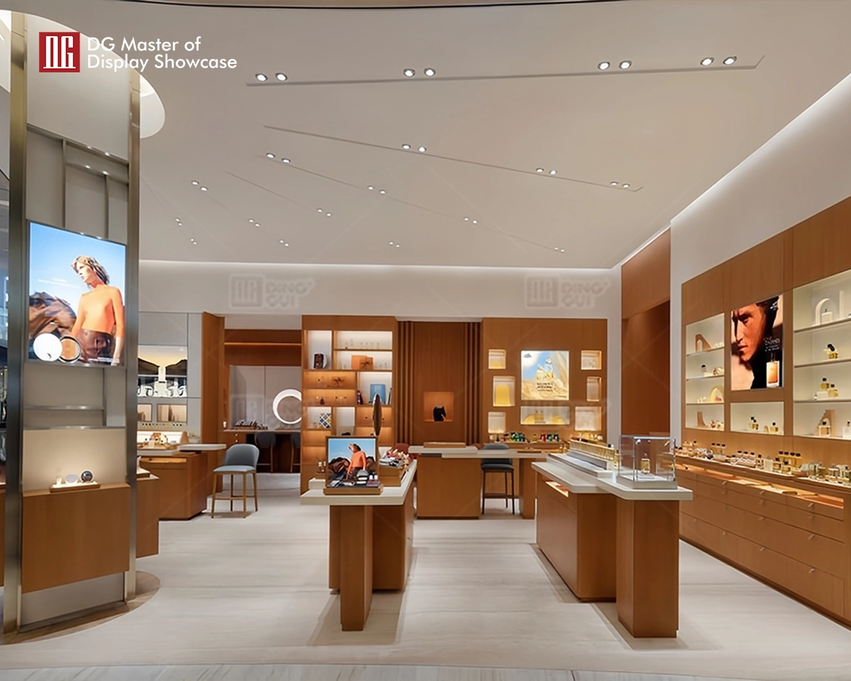 DG Showcase Custom Perfume Display Cabinets In Shopping Mall 1