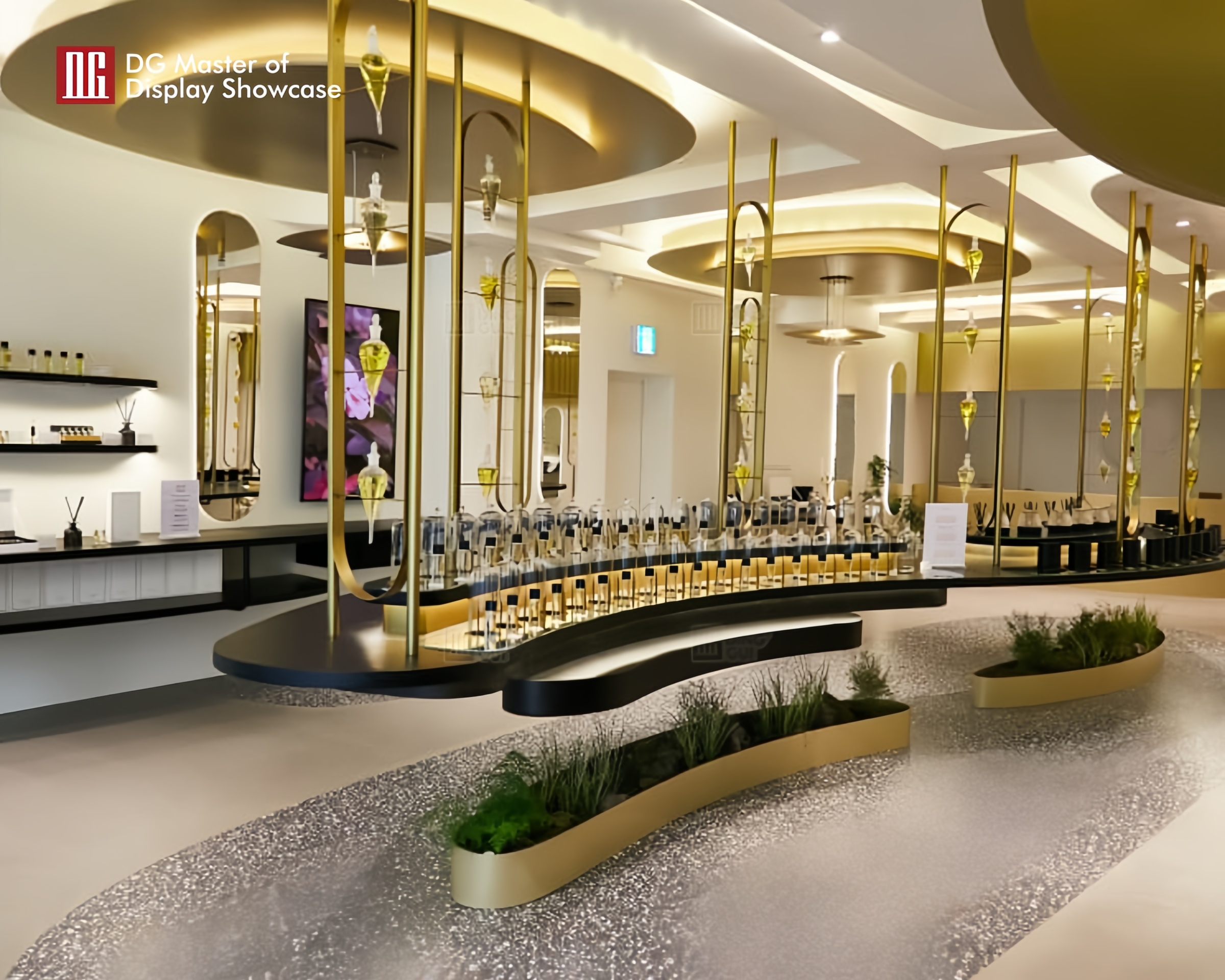 Custom fragrance counters design solution Manufacturer | DG Display Showcase 6