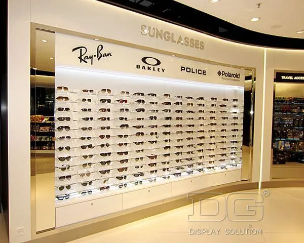 DG Showcase Op maat gemaakte optische vitrine, modieuze zonnebrillenvitrine, modern design 1