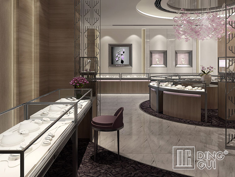 DG Showcase Hot sale modern jewelry display showcase luxury cabinet manufacturer 4