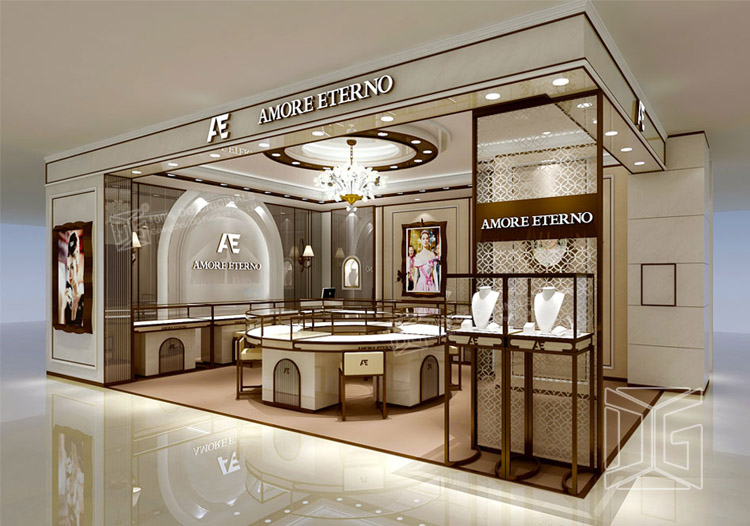  Marangyang Temper Glass Alahas Display Cabinet 