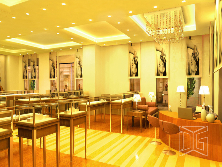 Portable Standing Glass Jewelry Case