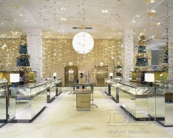 DG Showcase Simple fashion jewelry display cabinet glass showcase company 1