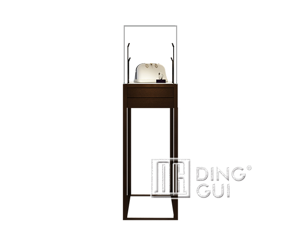  Black Sit Down Clear Glass Alahas Display Case 
