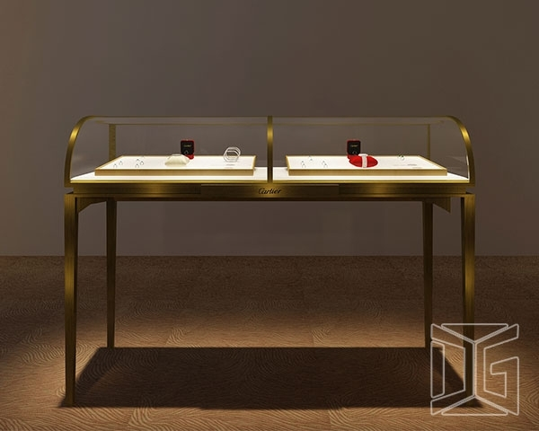 DG Showcase Modern Stainless Steel jewellery showcase luxury jewelry store display case manufacturer 1