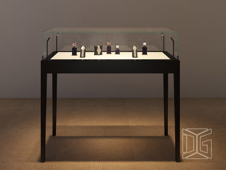  Πολυτελής βιτρίνα καταστήματος κοσμημάτων από ανοξείδωτο χάλυβα LED 