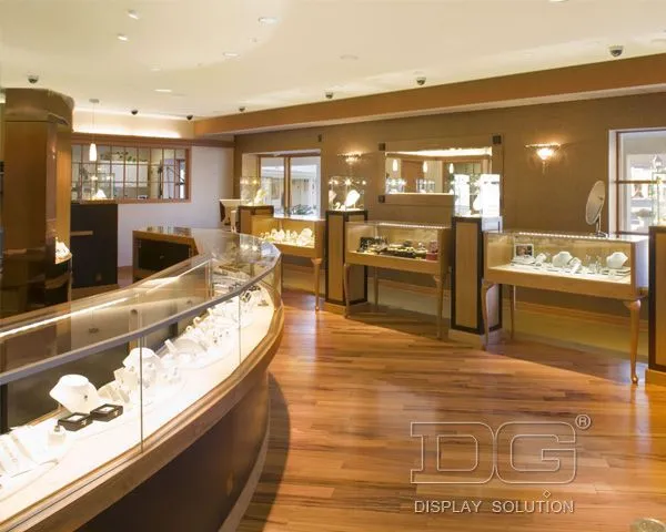 DG Showcase Tagagawa ng display case ng disenyo ng modernong luxury store ng alahas 1