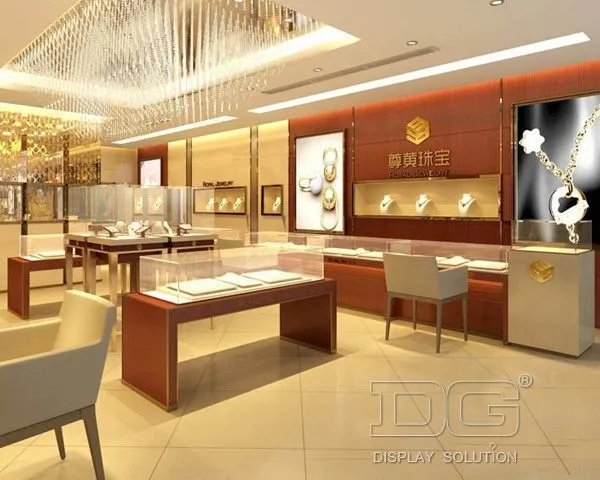DG Showcase Luksus Smykkeudstilling Unikt Smykkebutik Layout Design 1