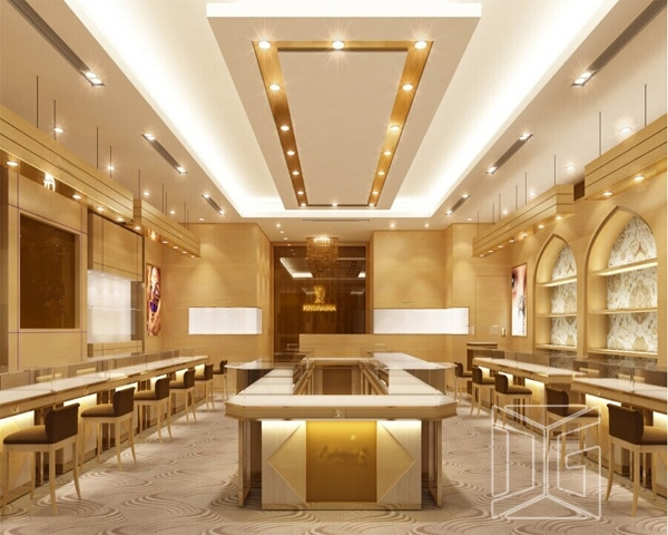 DG Showcase Attractive Jewelry Display Cabinet Countertop Showcase Innovative Design 1