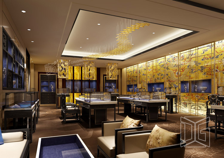 Vintage Baking Paint Glass Jewellery Showcases