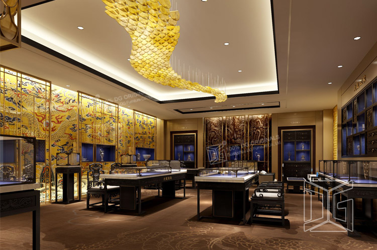 Baking Paint Glass Jewellery Showcases