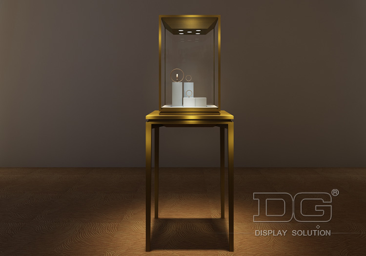Aluminum Jewelry Glass Display Case