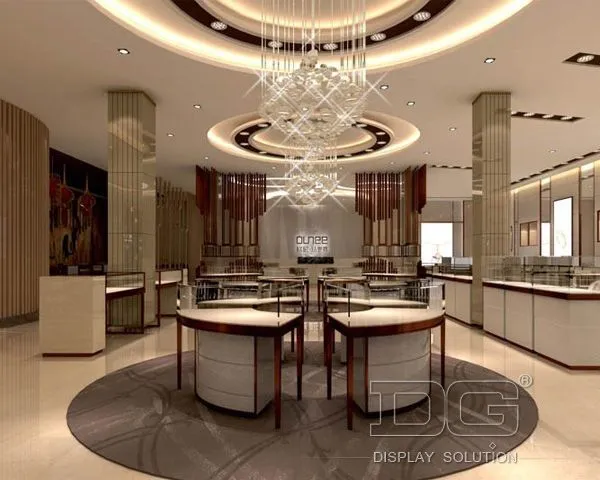 DG Showcase Brugerdefineret Luksus Displayskab Til Smykkebutik 1