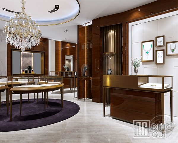 DG Showcase Jewelry Shop Showcases Glass Jewelry Furniture With Led Lights 1