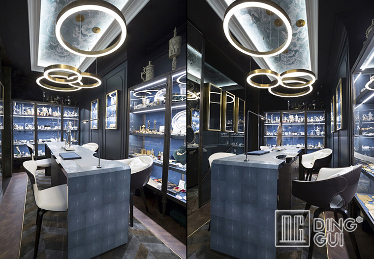 DG Showcase Professional manufactured jewelry store display showcase countertop rotating 5