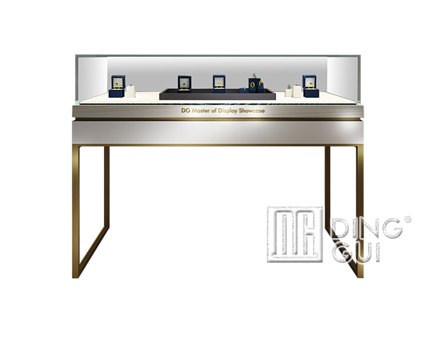  Sort smykkedisplay i klart glas til at sidde ned i 